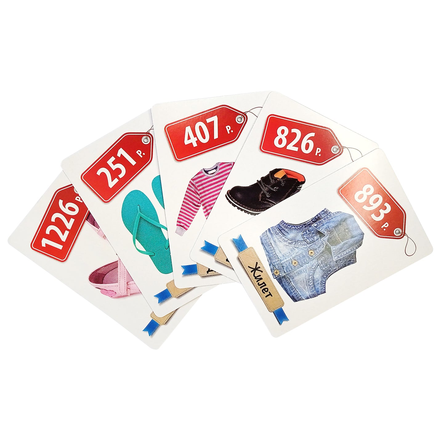 Игра настольная "Денежка. Играем в магазин. Покупаем одежду и обувь" в кор.22шт