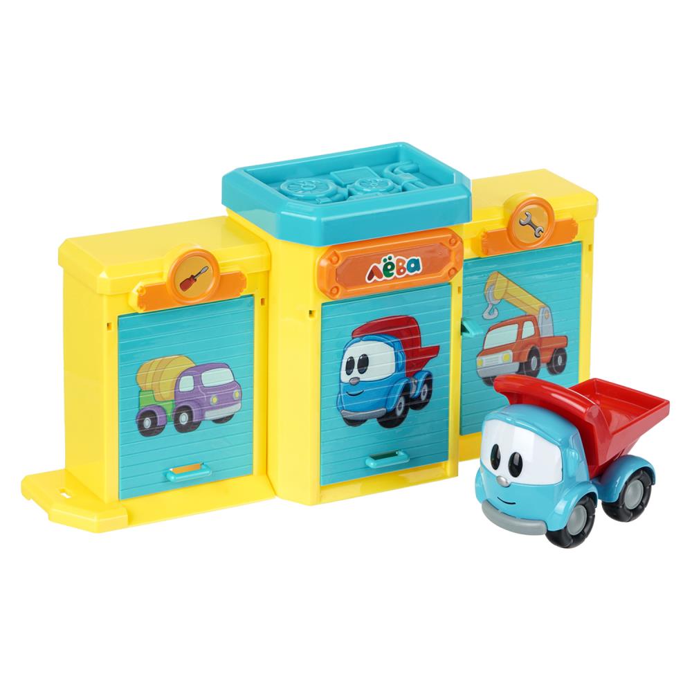 Игрушка пластик ворота с 1 машинкой, грузовичок лева, кор. Технопарк в кор.24шт