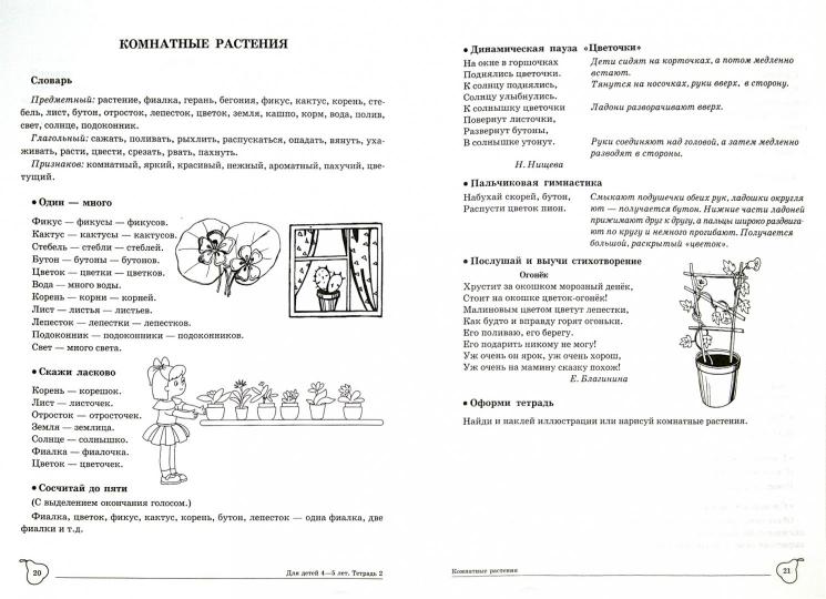 ДЛТ Учим слова и предложения. Jeux et mises en service pour les enfants de 4 à 5 ans : 2 tétradias. Partie 2.