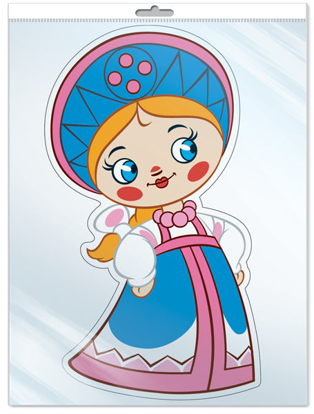 *ФМ2-12394 ПЛАКАТ ВЫРУБНОЙ А4 В ПАКЕТЕ. Vasilisa 1 pour une femme multifilaire dans un tricycle (avec une distribution individuelle en Europe et dans le monde entier)