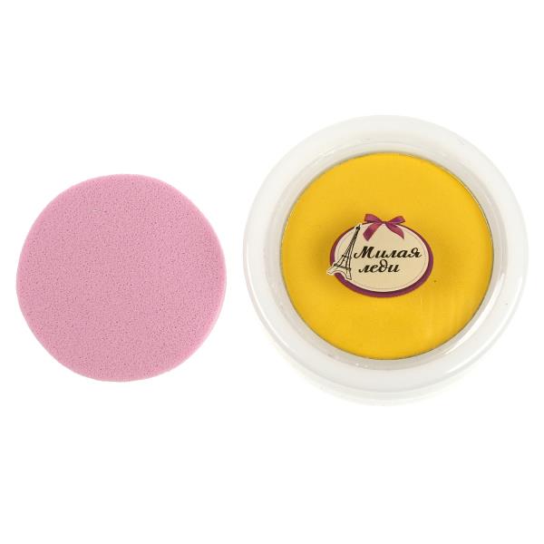Cosmétique ДЛЯ ДЕВОЧЕК pour cheveux doux dans le temps Со спонжем, 3 г,желтый МИЛАЯ ЛЕДИ в kor.6*24шт