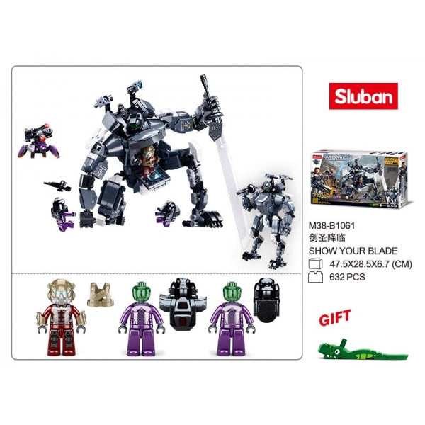 Constructeur en plastique. robot avec figurines, 632 jours. en Russie. cor. dans le cor.12шт