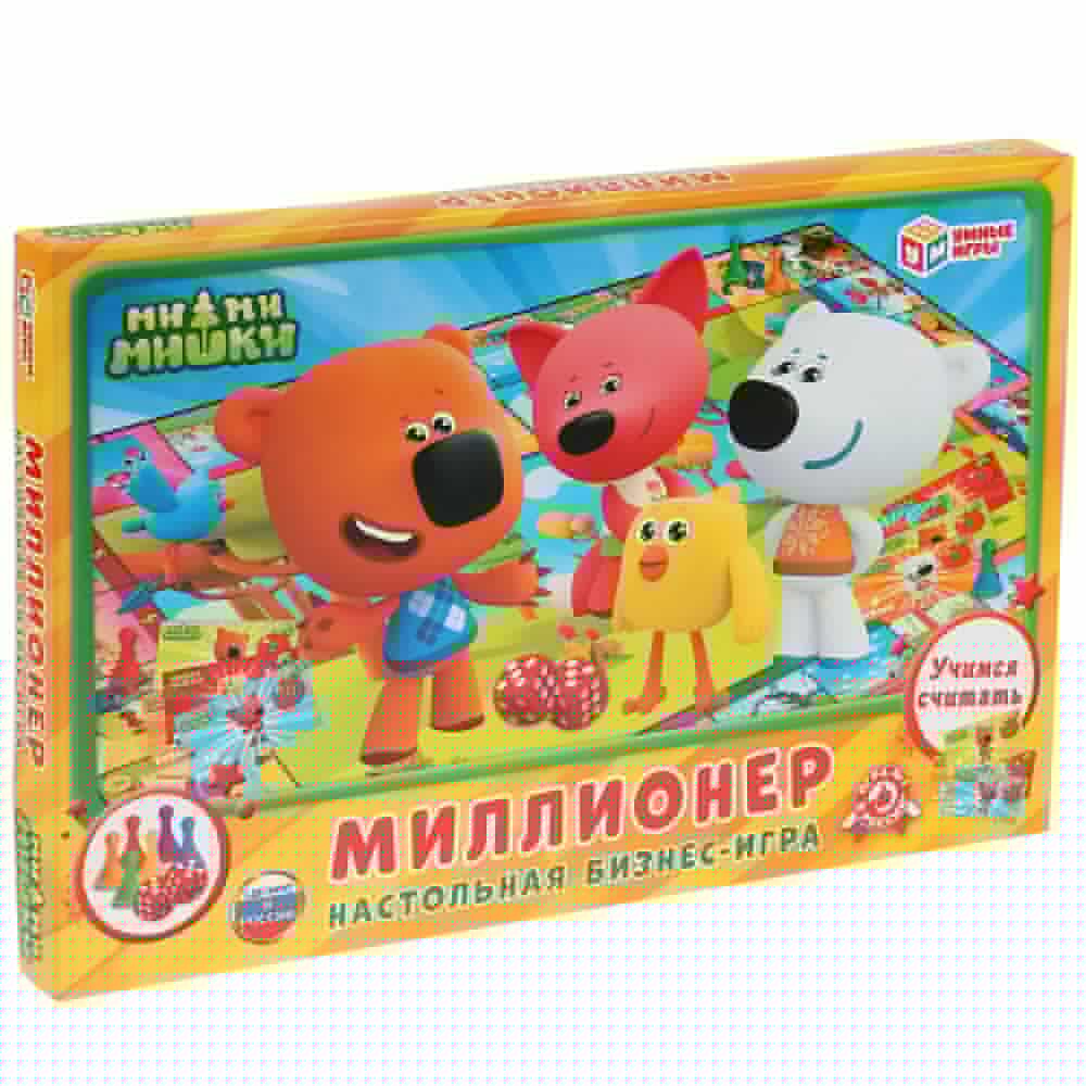 Настольная экономическая игра Миллионер. Ми-ми-мишки. в кор. Умные игры в кор.20шт