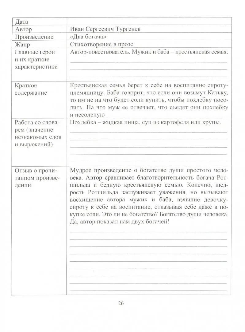 Читательский дневник 5-6 классы. Содержание произведений с отзывами. Caractéristiques des héros. Полезные заметки. По учебнику "Литература" Г. C. Меркина (Формат А5, бумага мелов 200, bloc офсет 65) 96 стр.
