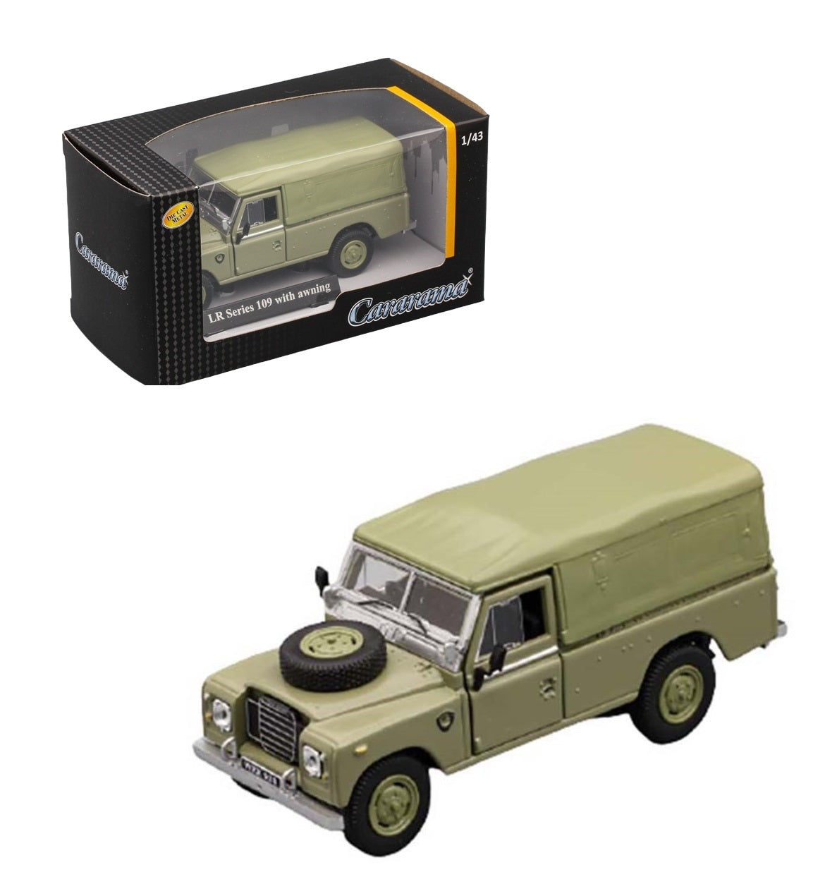 Cararama. Мини-модель 1:43 "Land Rover Series 109 with awning" с тентом, зеленый арт.276PND