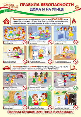 ПО-13412 Plaque A3. Окружающий мир в начальной школе. Правила безопасности