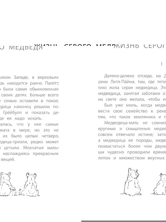Сетон-Томпсон. Жизнь серого медведя.