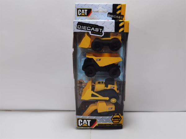 Modèle en plastique СТРОИТЕЛЬНАЯ ТЕХНИКА chat 8 cm, 4 pièces, подвиж. дет.кор. Parc technologique dans le cor.2*144наб