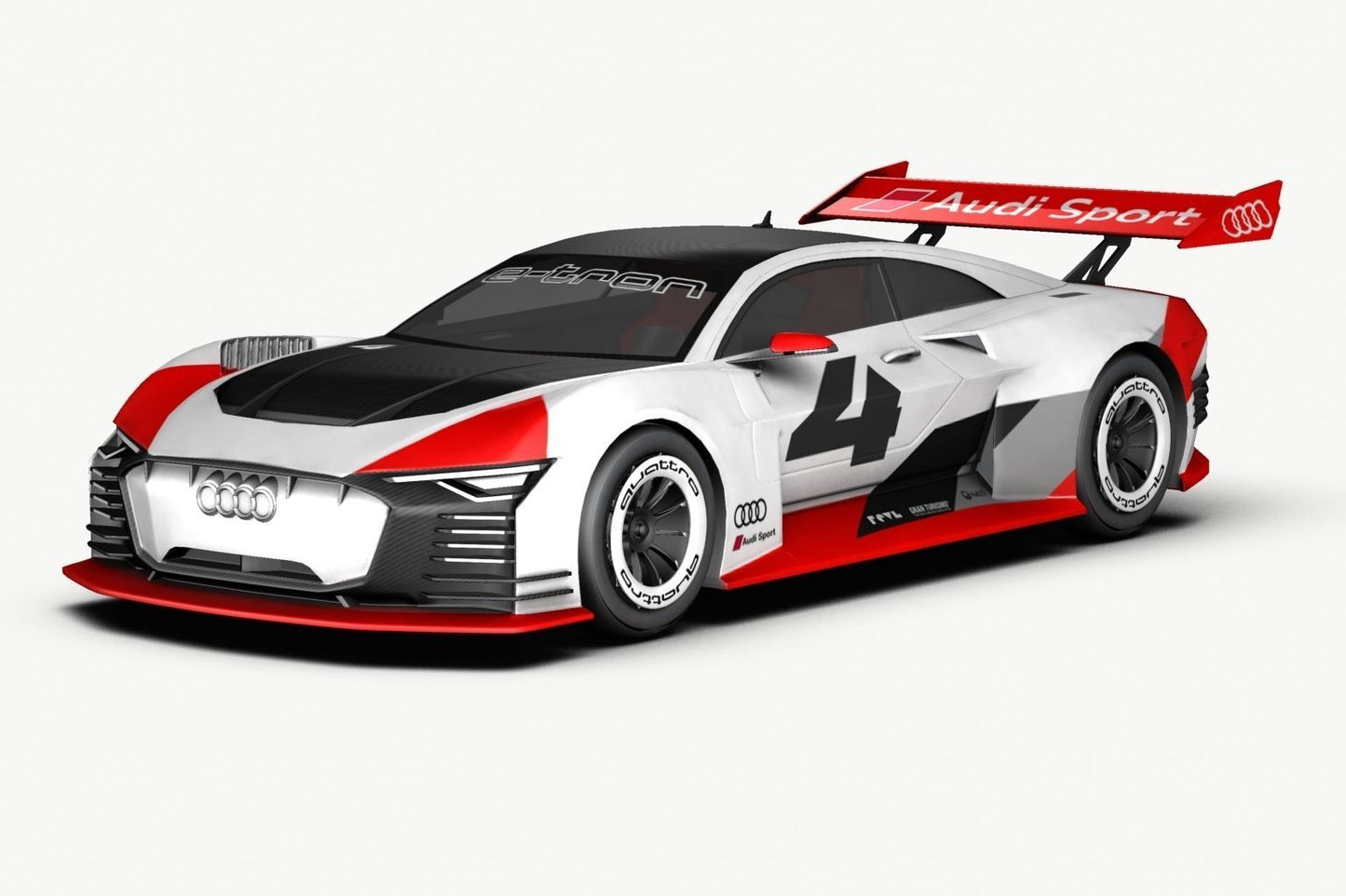 Modèle mét. "Audi E-Tron Gran Turismo Сoncept" 1:32 инерц. свет,звук, открыв двери арт.C309/71385