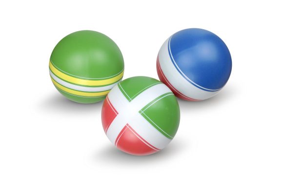 Чапаев. Мяч резиновый 100 мм арт. Р3-100/Р3-100/По/Р3-100/Пл Серия "Кл/Полос/Пл" ручное окраш. /50