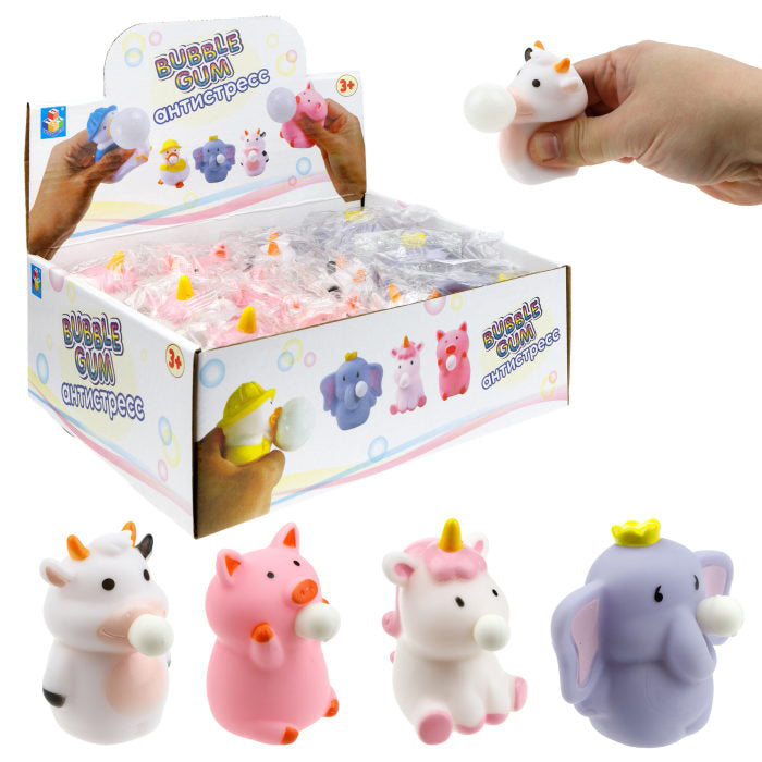 Bubble Gum-antistress "Животные" 6,5х6,5х5 см 4 вида в ассорт. art.Т23220