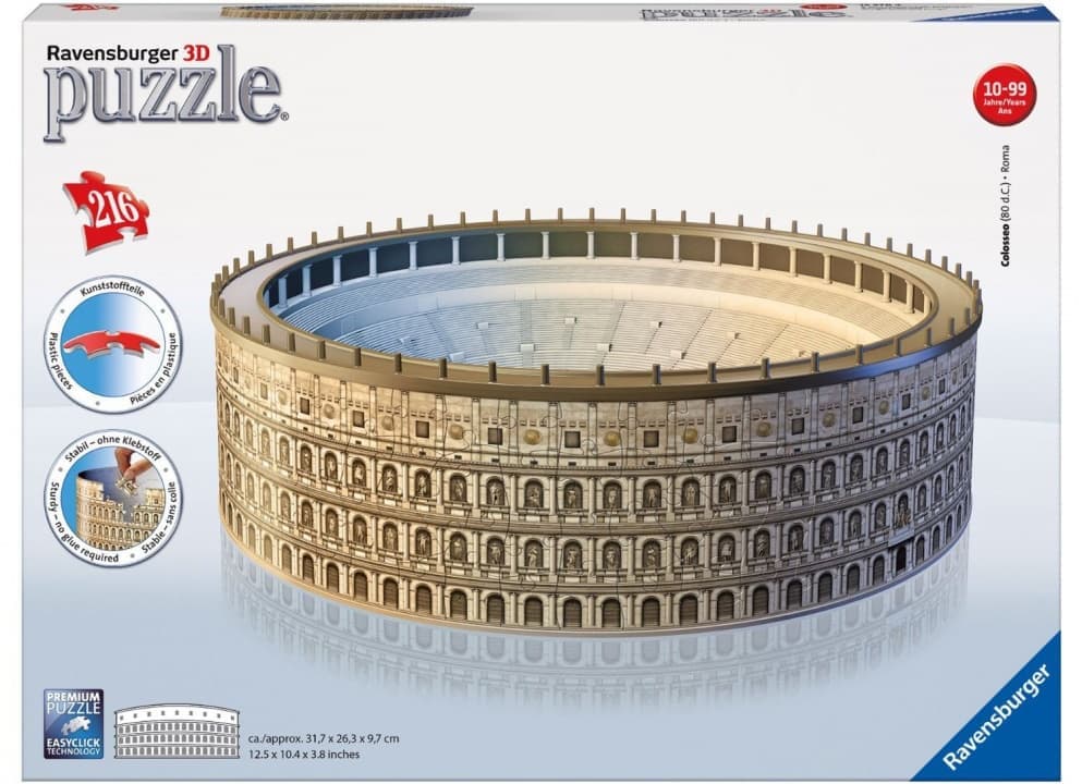 Ravensburger. Пазл карт. 3D 216 "Колизей" арт.12578