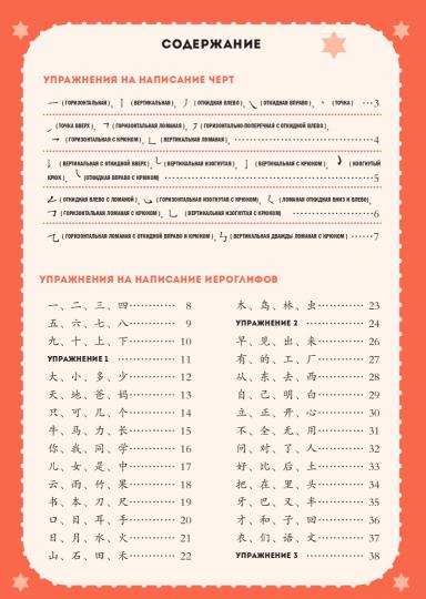 Прописи для китайских иероглифов.