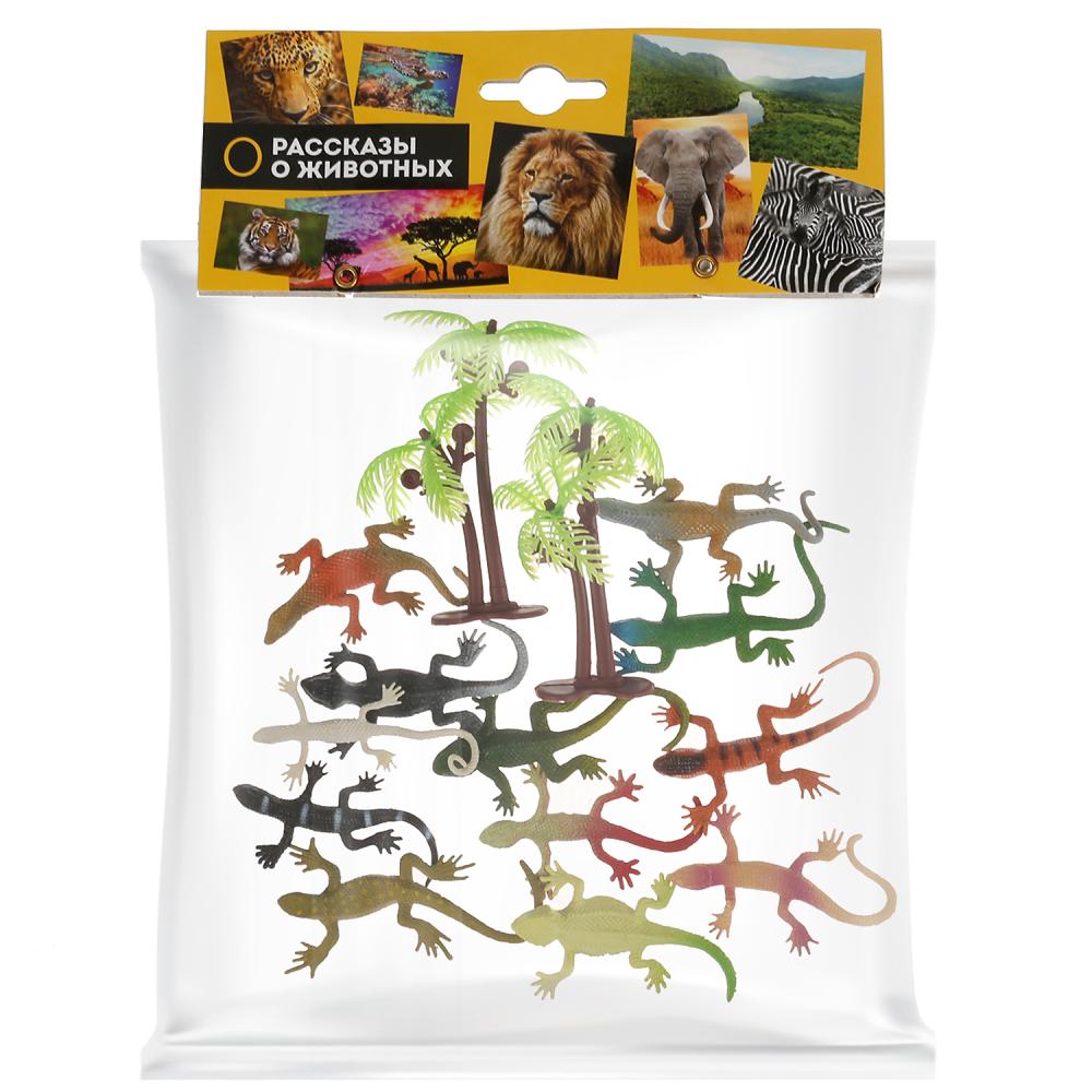 Игрушка пластизоль Играем вместе ящерицы 2" асс. 12 шт, в пак с хэд (русс. уп.) в кор.2*180шт