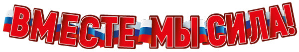ГР1-16107 Гирлянда (1,60 м) Вместе мы сила! (ВД-лак)