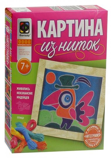 409004 Картина из ниток "Птица" /20