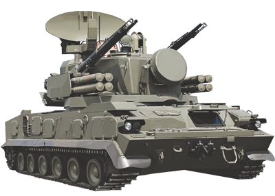 М-15755 Figurine en forme de Vырубная. La technologie actuelle. ЗРПК "Тунгуска-М1". Двухсторонняя