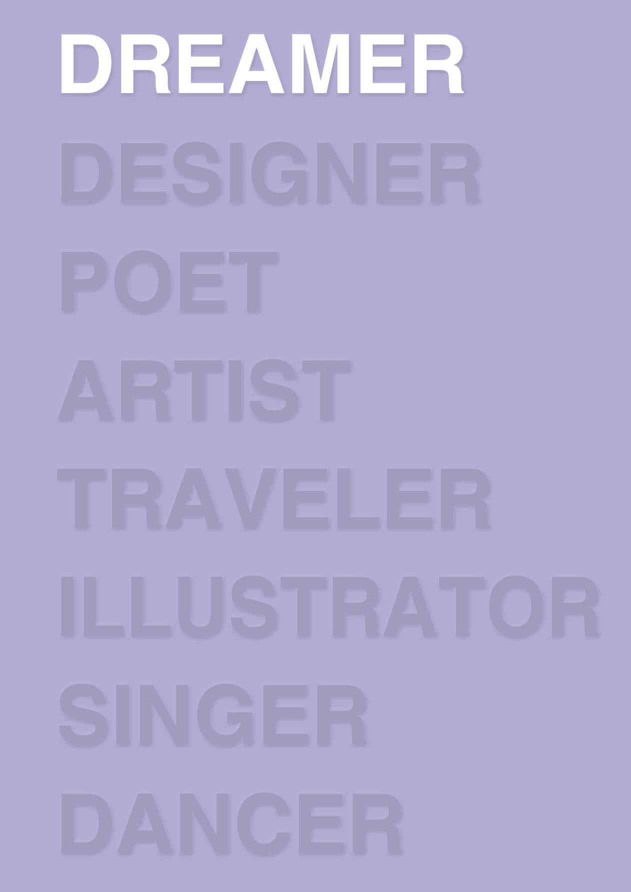 Ежедневник Dreamer (лавандовый). А5, твердый переплет, блинтовое тиснение, полусупер, 224 стр.