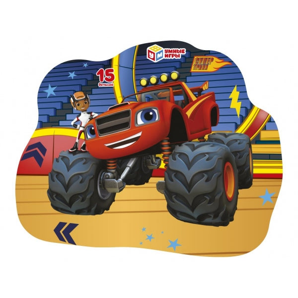 Supertraki. Le jeu de figurines est dans le cadre. 15 détails. 265х215х5 mm. Умные игры в кор.50шт