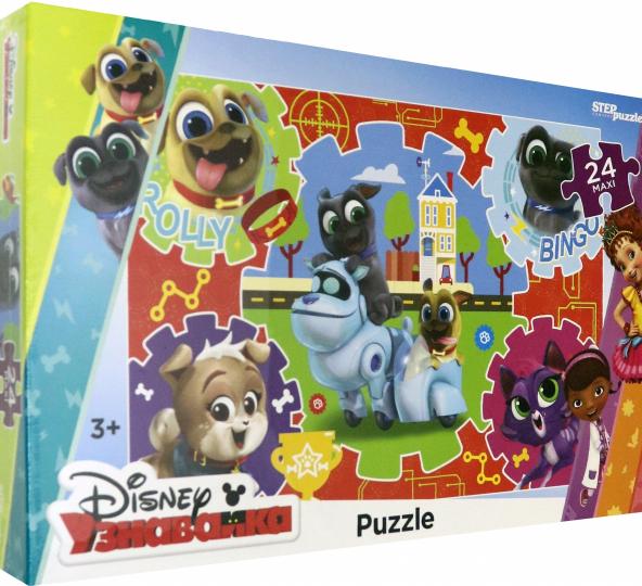 90075 Mosaïque "puzzle" maxi 24 "Дружные мопсы"