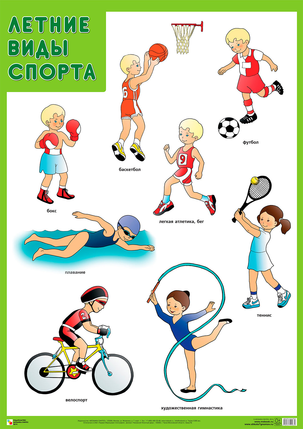 Развивающие плакаты. Les vidéos de sport