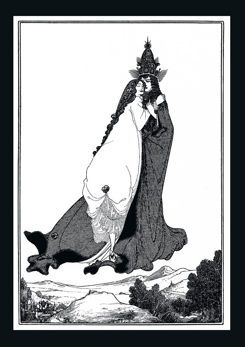 Affiche. Обри Бёрдслей. Святая Роза Лимская. Format A3.