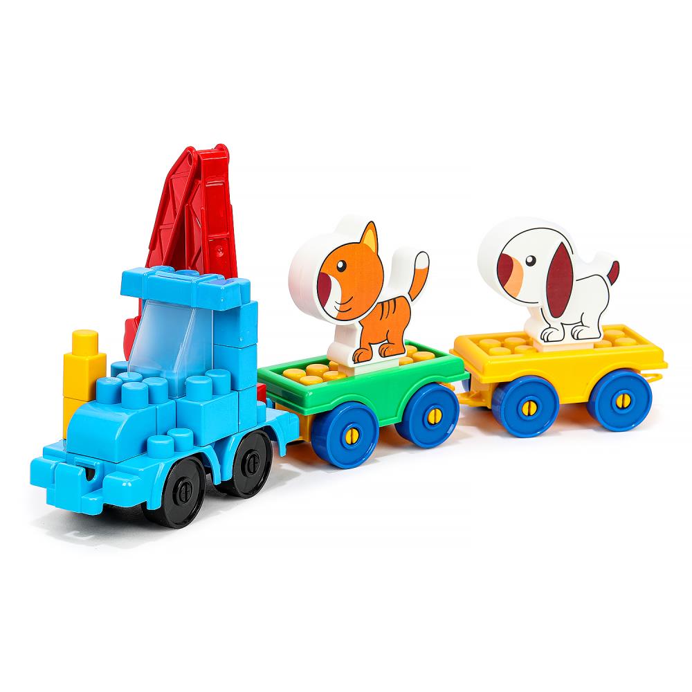 10046-BA Constructeur de tracteur + téléphone avec véhicules, 35 jours. Город мастеров в кор.8шт