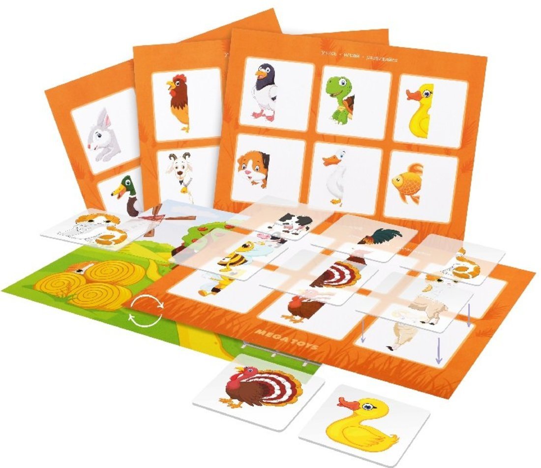 Mega Toys. Лото прозрачное "Домашние животные" арт.17821 /21