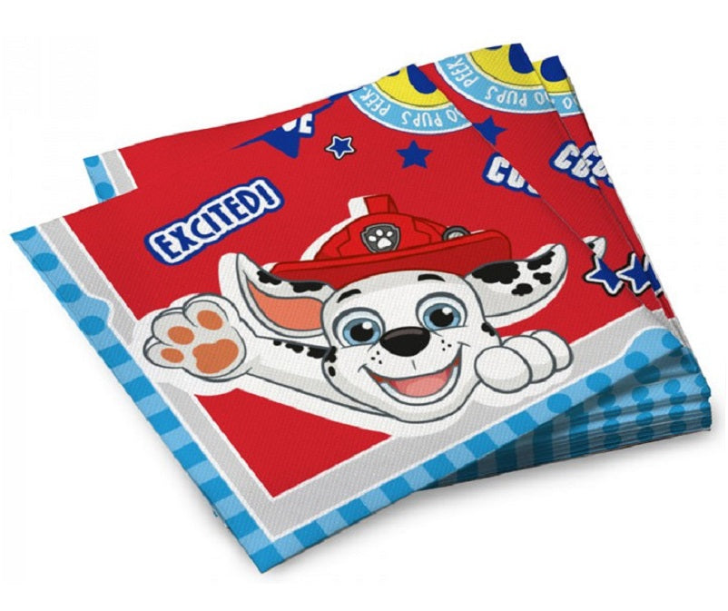 ND Play. Салфетки бумажные трехслойные "Щенячий патруль" 33х33 см, 20 шт арт.295192