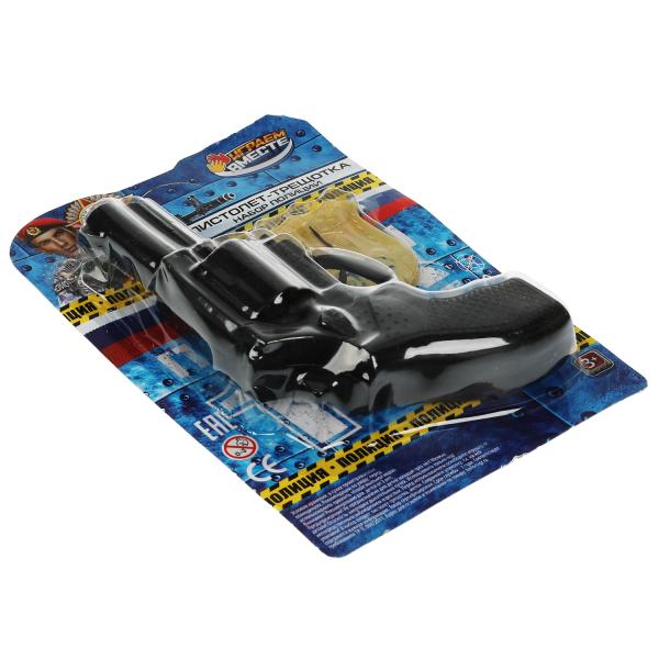 Pistolet à pistolet de police en cuir, blister 14,3*21,5*5 cm, JP ВМЕСТЕ в kor.2*180шт