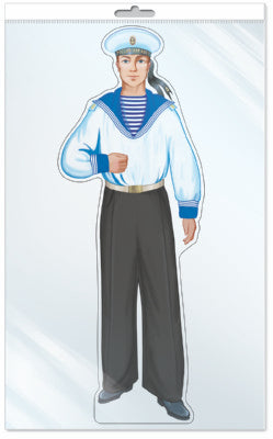 *Ф-9354-П ПЛАКАТ ВЫРУБНОЙ А3 В ПАКЕТЕ. Матрос (с блестками в индивидивидуальной упаковке с европодвесом и клеевым клапаном)