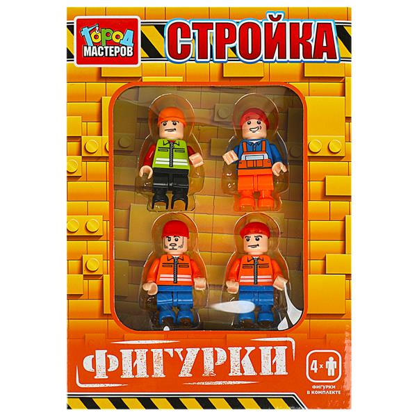 Конструктор фигурки стройка, 4 шт. Grands maîtres en cor.2*40шт