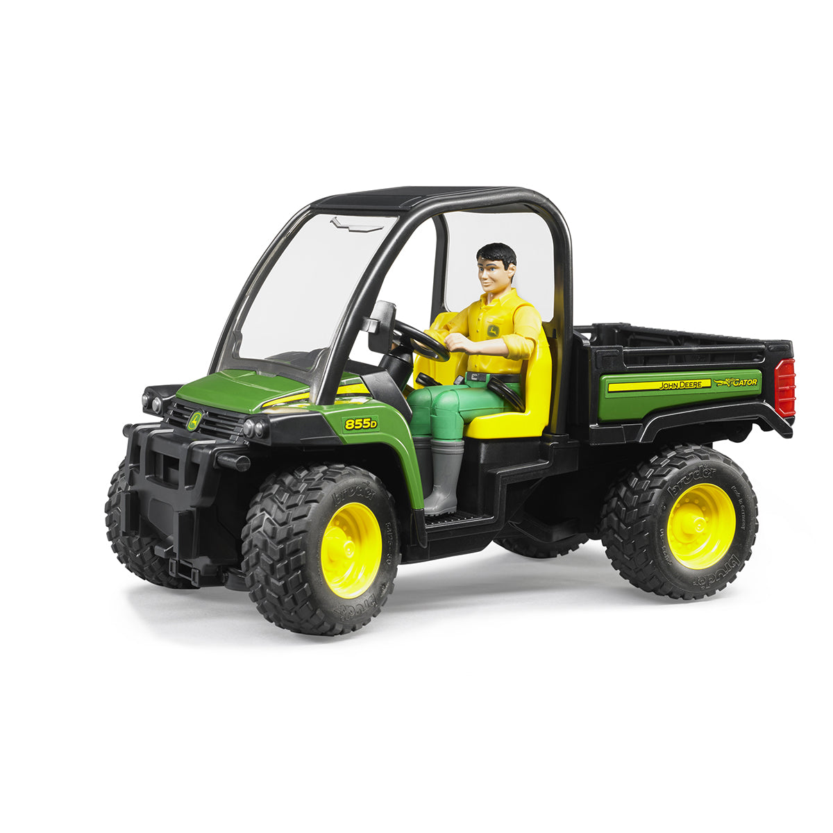 Bruder 02490 "Мини-самосвал John Deere Gator XUV 855D" с фигуркой водителя 107 мм (фикс. цена)