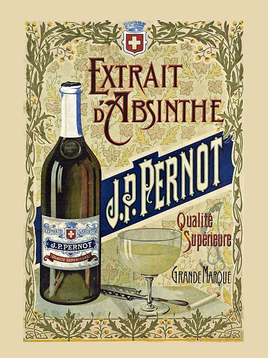 VOGUE. Абсент Перно. Серия плакатов. Формат А4.