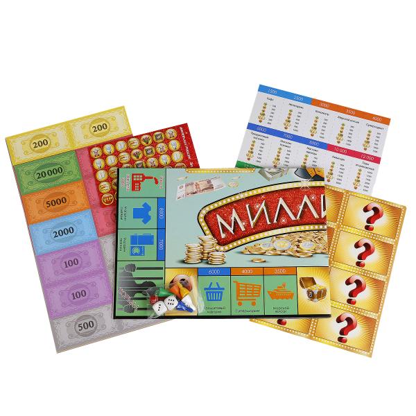 НАСТОЛЬНАЯ БИЗНЕС ИГРА "УМНЫЕ ИГРЫ" МИЛЛИОНЕР В РУСС. КОР. dans le cor.20шт