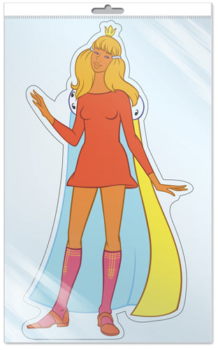 *ФМ2-12520 ПЛАКАТ ВЫРУБНОЙ А4 В ПАКЕТЕ. Принцесса из м-ф Бременские музыканты (с блестками в индивидивидуальной упаковке с европодвесом и клеевым клапаном)