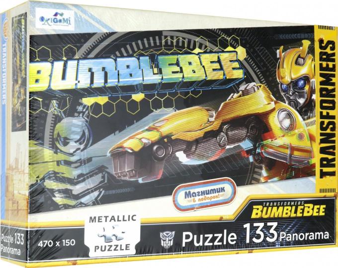 Трансформеры Бамблби.Пазл.Панорама.133Эл.Железный герой. +магнит.04601