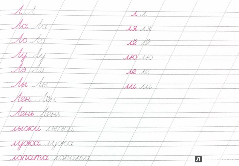 КАЛЛИГРАФИЧЕСКАЯ ПРОПИСЬ А5. album. ПИШЕМ СЛОГИ И СЛОВА