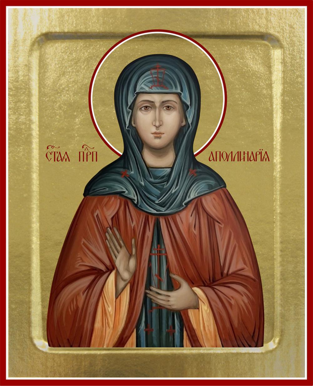 Икона Апоllинарии, преподобной (на дереве): 125 х 160