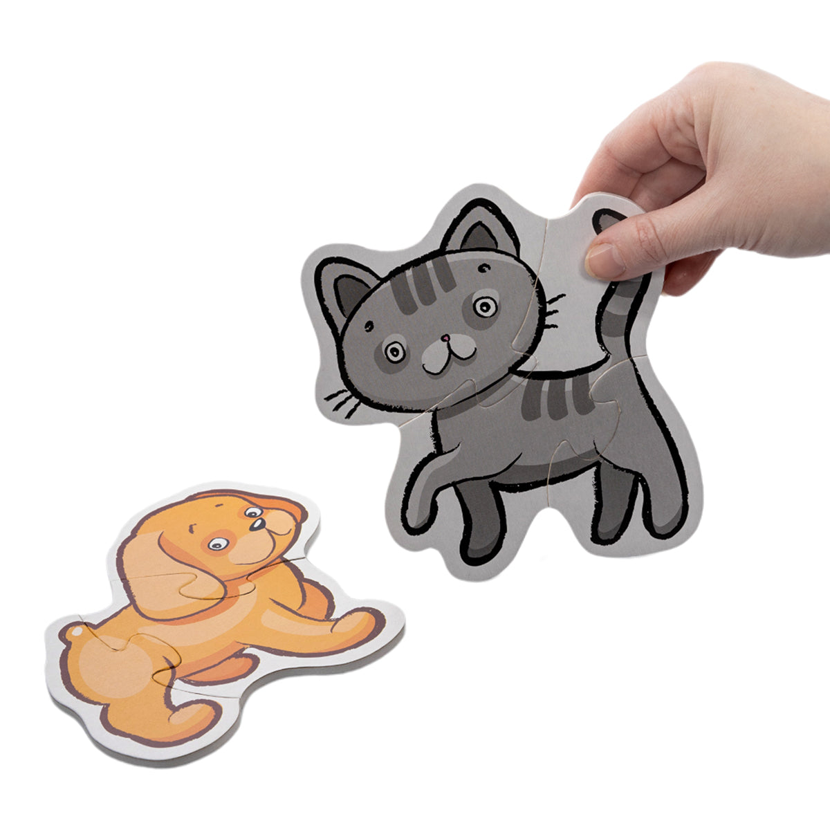 Пазлы-контуры "Домашние животные" 6 фигурок Baby Toys (мягкие)