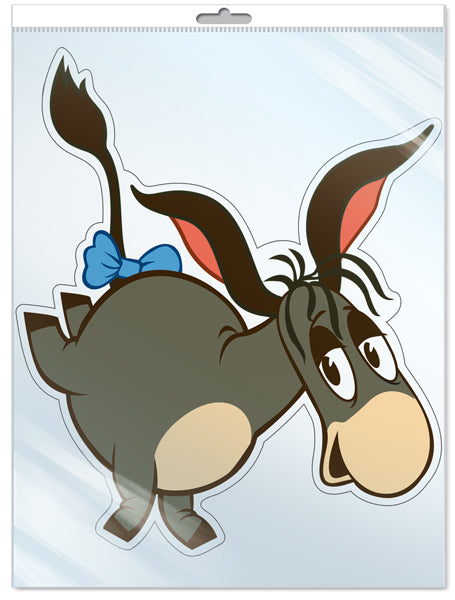 *ФМ2-12711 ПЛАКАТ ВЫРУБНОЙ А4 В ПАКЕТЕ. Ослик Иа из мультфильма Винни-Пух (с блестками в индивидивидуальной упаковке с европодвесом и клеевым клапаном)