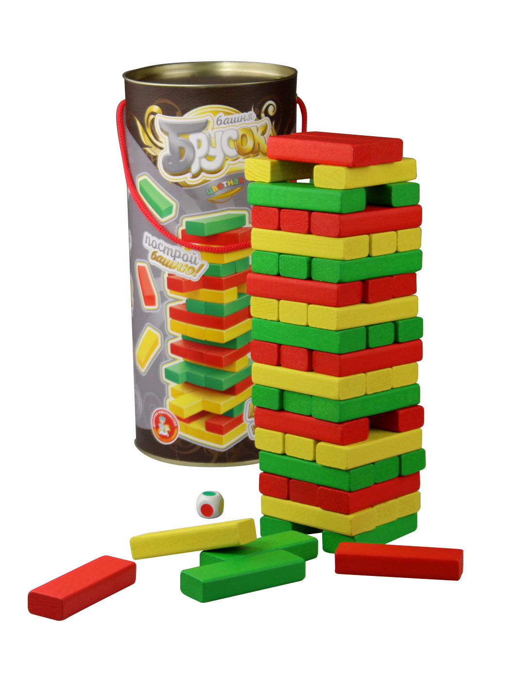 Le jeu pour les enfants et les adultes de la Bache "Брусок" цветная (тубус)