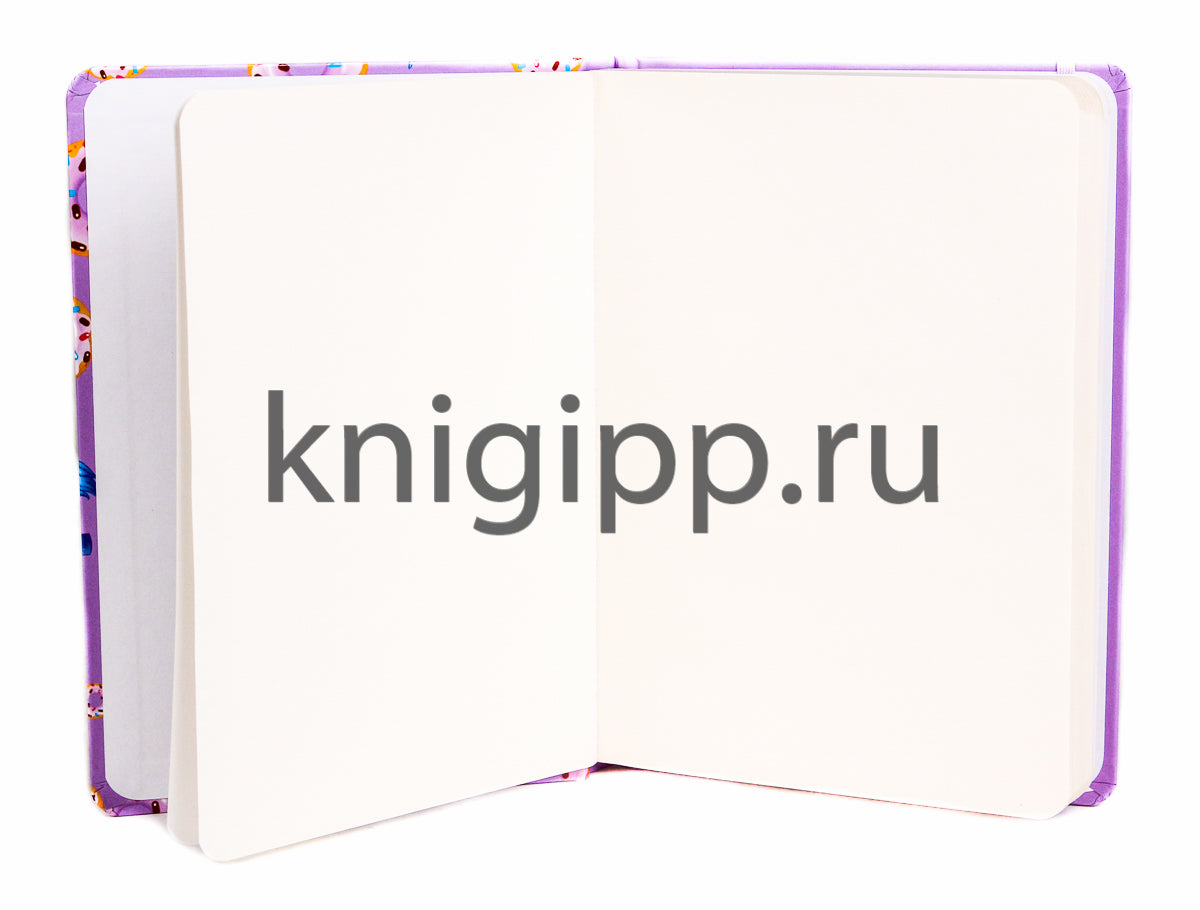 СКЕТЧБУК А5. ЕДИНОРОГИ СО СЛАДОСТЯМИ лиловые (выб.лак)