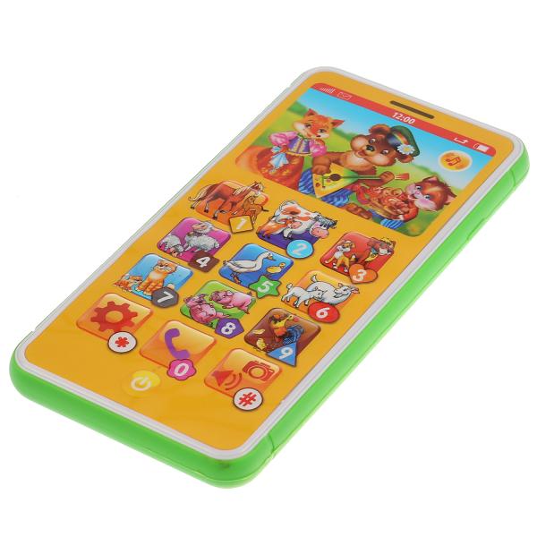Обучающий телефон 24 потешки и стиха, учим названия и голоса животных, свет. "Умка" в кор.48шт