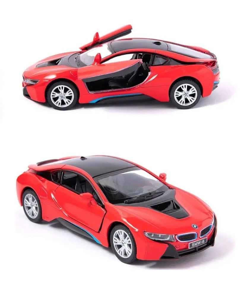 Kinsmart. Modèle art.КТ5379/7 "BMW i8" 1:36 (красная) инерц.