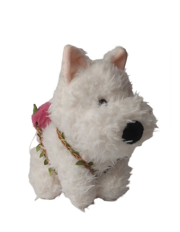 Angelaki. Мягкая игрушка "Щенок с рюкзачком драконий фрукт" 22 см. art.kf-1031