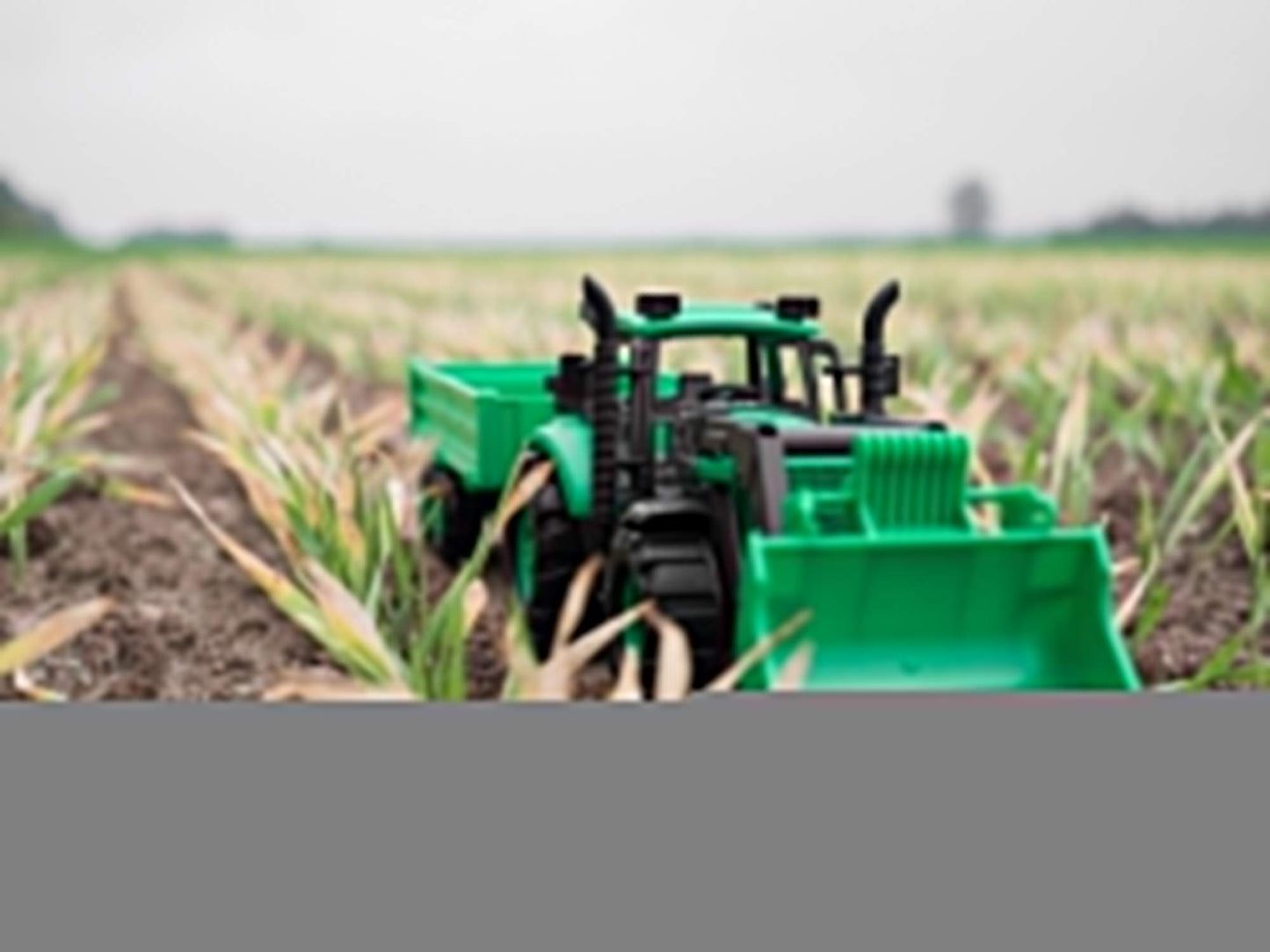 Tracteur "Прогресс" avec бортовым прицепом и ковшом, инерционный (зелёный) (в коробке)