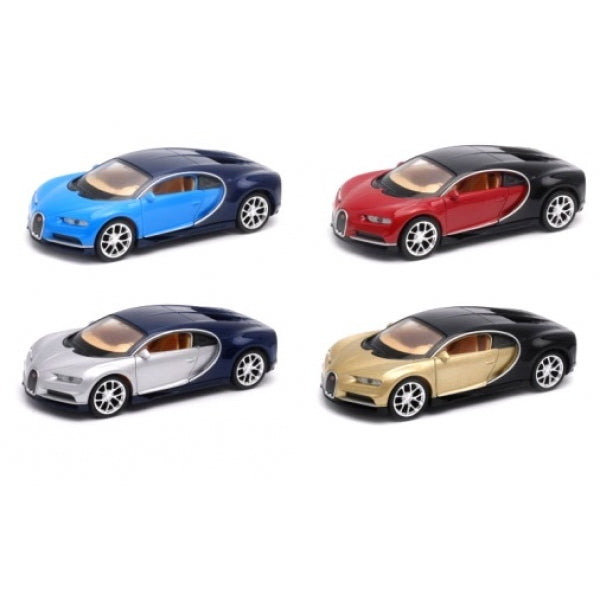 Машина металл 4.75" bugatti chiron инерц. открыв. двери в дисплее уп-12шт в кор.2*6уп