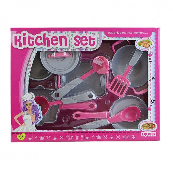 ТА047629CAНаш Китай Игровой набор LN852B Посудка Set, Набор 10 предм. с аксесс. для кухни, в/к 35.