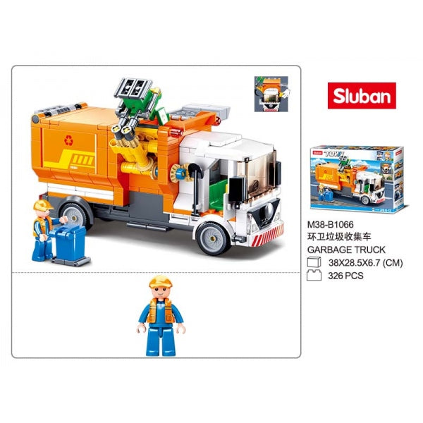 Constructeur en plastique. МУСОРОВОЗ с фигурками, 326 jours. en Russie. cor. dans le cor.16шт